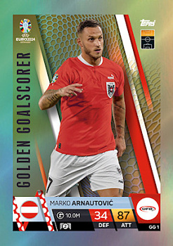 Marko Arnautovic Austria Topps Match Attax EURO 2024 Golden Goalscorer #GG1